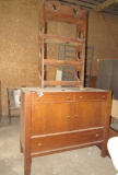 cabinet, wooden shelf