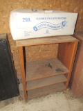 wooden shelf, insulated ducting