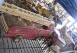variety of antique metal toy trucks