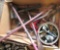 tire irons, mallet, screw drivers