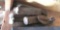 shelf od wood wedges, toolbox, car parts,