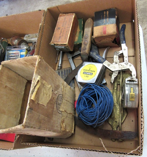 stapler, staples, nails, tape measures