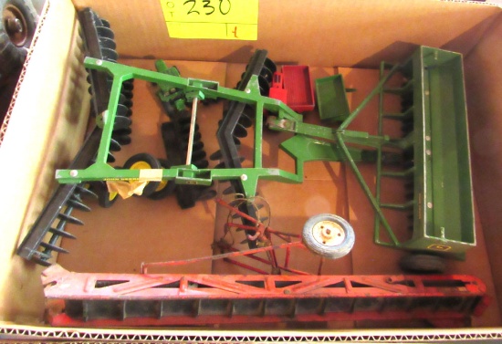 JD toys disc, grain drill, elevator