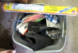 tote of misc car accessories