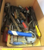 misc tools, files, screw drivers, drill bits