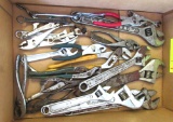 pliers and crescent wrenches