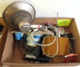 paint sprayer, sunflower heater, antenna transmitter/receiver