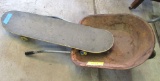 kids wheel borrow, skateboard