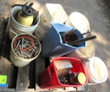 pallet of pails, nails and bolts