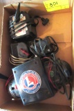 box of train controllers by Lionel