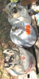 3 propane tanks, 2 are full