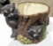 ceramic raccoon planter