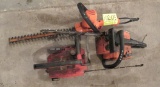 Stihl 015 AV chainsaw, Homelite XL chainsaw, B&D 16in electric hedge trimmer