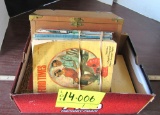 song books, cigar box, and little wooden box