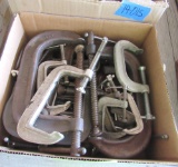 box of C-clamps and files