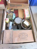 advertising boxes and tackle box