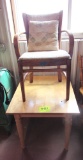 chair, small end table