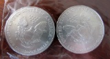 2- 2007 Silver Dollars uncirculated, no mint mark