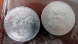 2- 2009 Silver Dollars uncirculated, no mint mark
