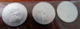 3- 2014 Silver Dollars uncirculated, no mint mark