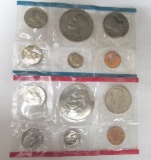 2 - 1977 uncirculated mint sets