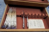 61 piece Wallace Sterling silverware set in Naken Tarnish Proof chest