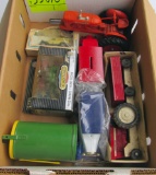 coin banks, toy tractors