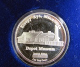 silver coin- depot museum, sleepy eye .999 fine silver- one troy ounce