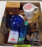 hammer, mug, vase, wallet, coin bank, thermometer