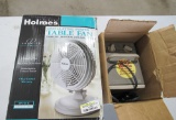 table fan, small space heater
