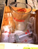Coors pitcher, glasses