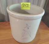 4gal union stoneware red wing crock