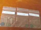 wheat pennies 1930, 1920, 1919, 1918, 1917, 1914, 1910