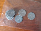8 silver quarters, 3 standing liberty, 5 Washington