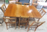 drop leaf table w/7 chairs