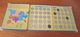 First State Quarters of the United States collectors map w/quarters in it