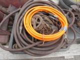 pulleys, air hose, misc