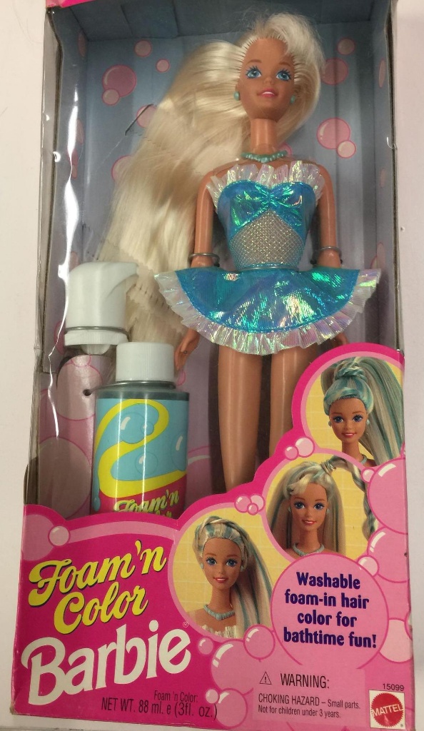 1995 Mattel Foam 'n Color Barbie Doll NRFB | Benefit & Charity Designer  Items for Benefit Auction | Online Auctions | Proxibid