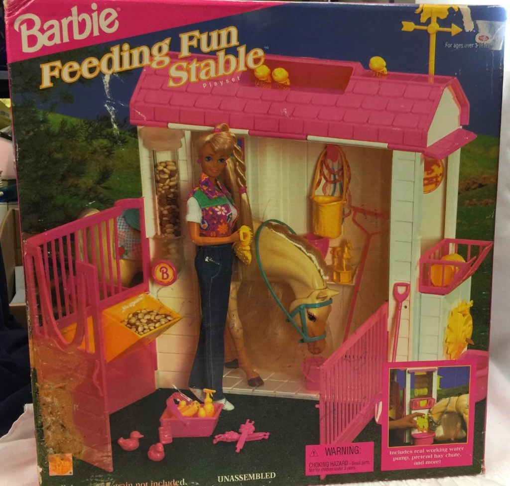 barbie feeding fun stable