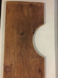 Antique Primitive Pine Board Cutout Work Top