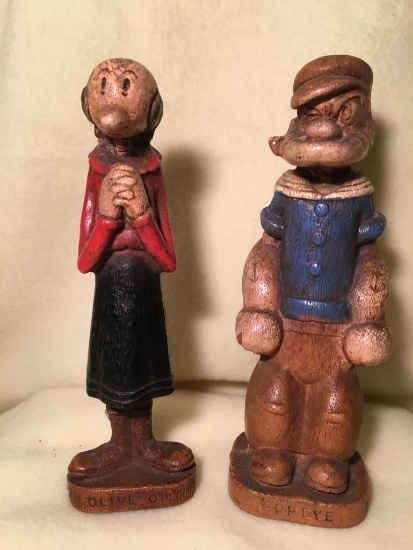 Vintage Popeye and Olive Oil Figures