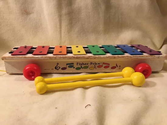 Fisher Price Xylophone Musical Pull Toy, and Tin Top