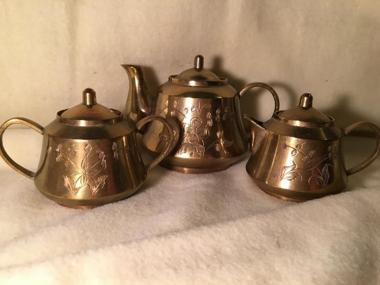 Miniature Brass Tea Set, India M218