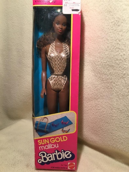 African American Sun Gold Malibu Barbie Doll
