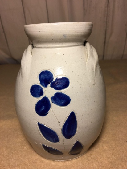 Vintage Williamsburg Pottery Vase, Hand Turned