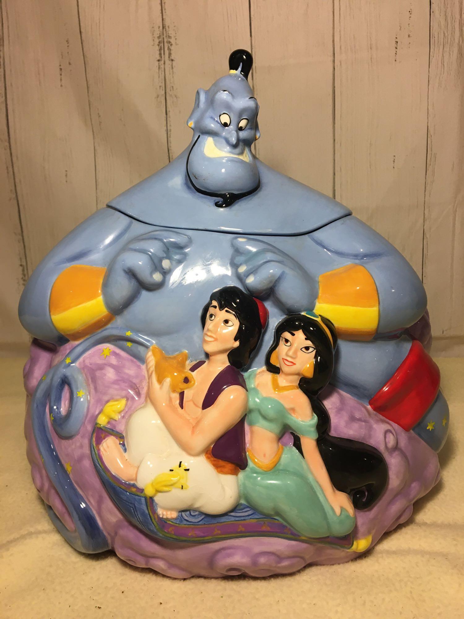 Disney Aladdin Cookie Jar, Jasmine, Genie | Proxibid