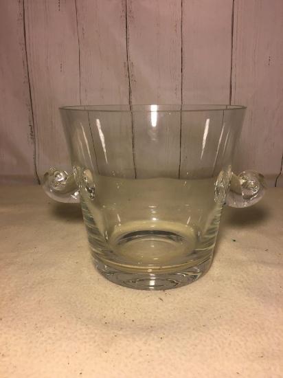 Tiffany Clear Crystal Glass Ice Bucket