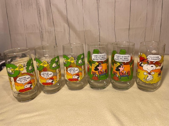 Camp Snoopy Collection Glasses, 1965