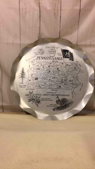Souvenir Pennsylvania Metal Tray