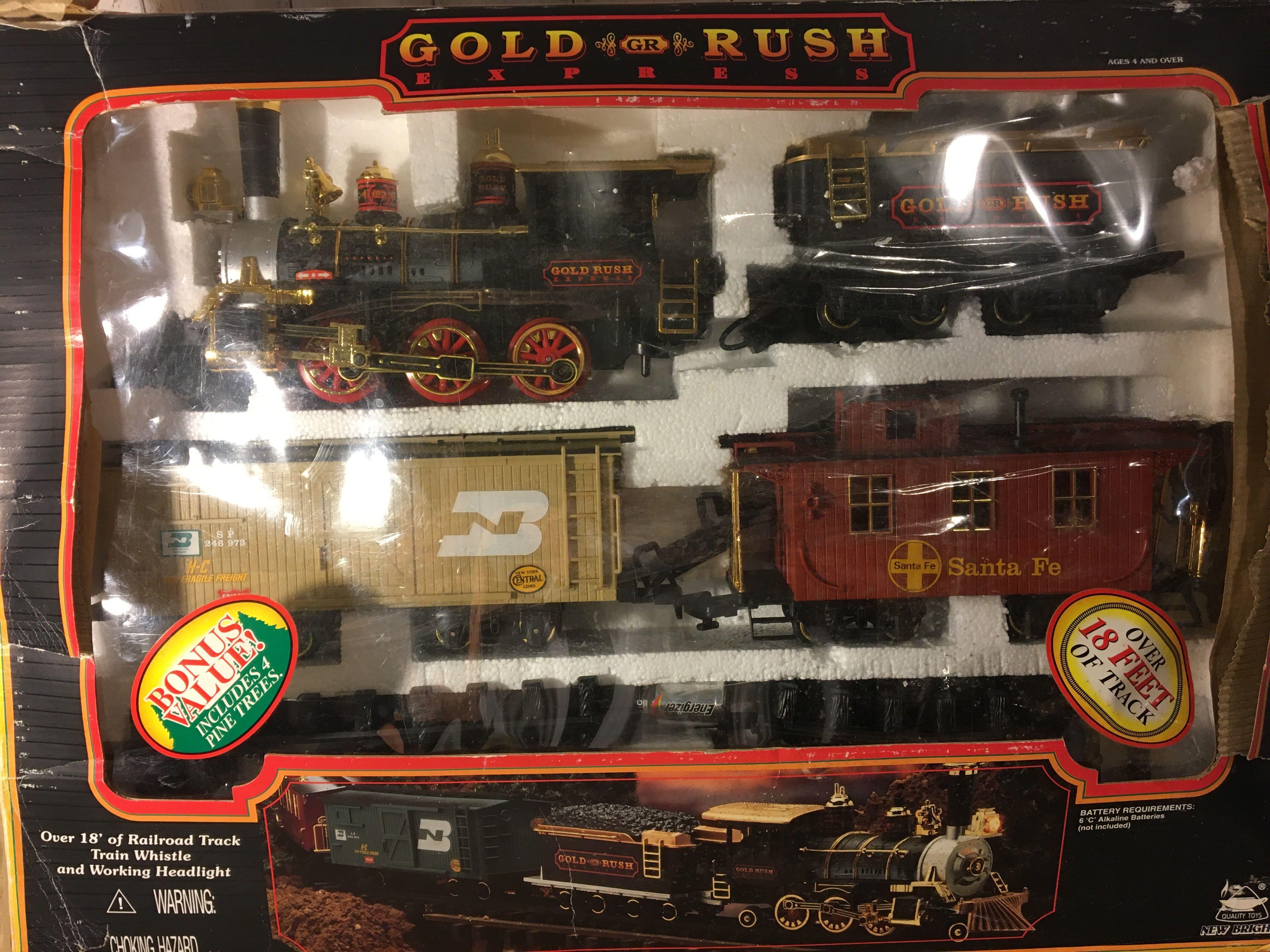 Bright Gold Rush Express G Scale Train